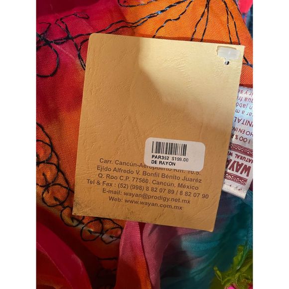 NWT Multicolored Multi-use Wrap by Wayan Natural Wear Retail $199.99 - Picture 7 of 7